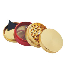 wholesale high quality colorful 63mm aluminum alloy large herb grinder